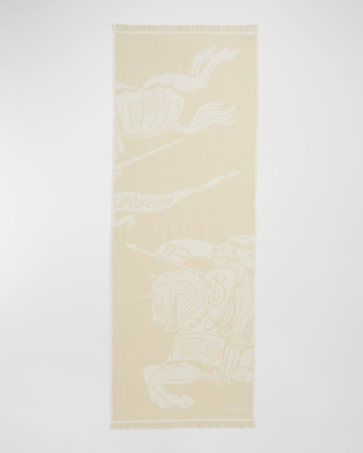 Burberry Jacquard Woven Wool & Cotton Scarf