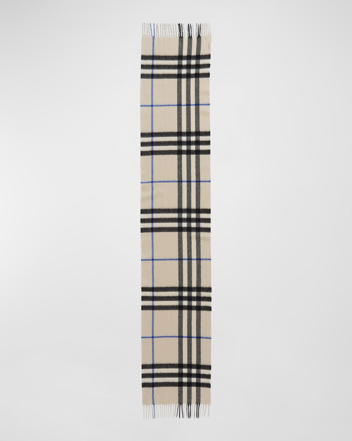 Burberry Giant Blue Check Cashmere Scarf