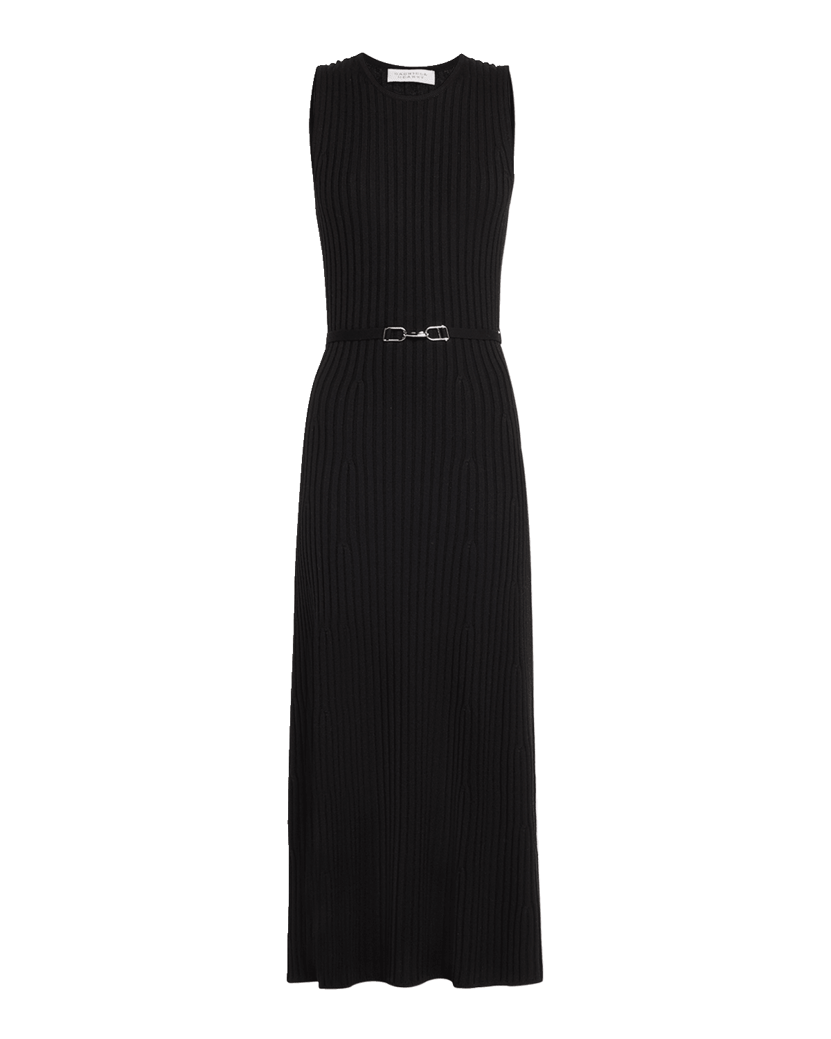 Gabriela Hearst Meier Cashmere-Blend Ribbed Knit Maxi Dress with Belt