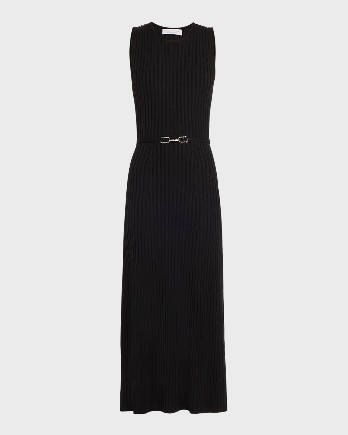 Gabriela Hearst Meier Cashmere-Blend Ribbed Knit Maxi Dress with Belt