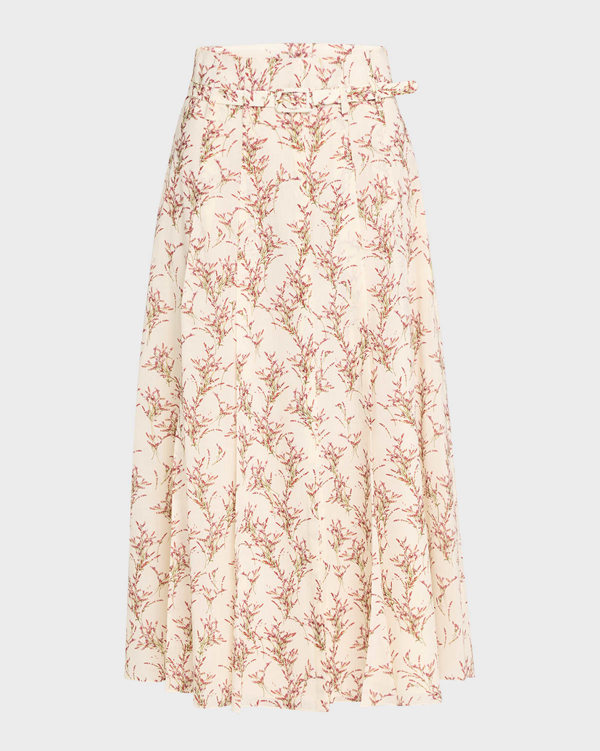 Gabriela Hearst Dugald Bouquet-Print Pleated A-Line Maxi Skirt