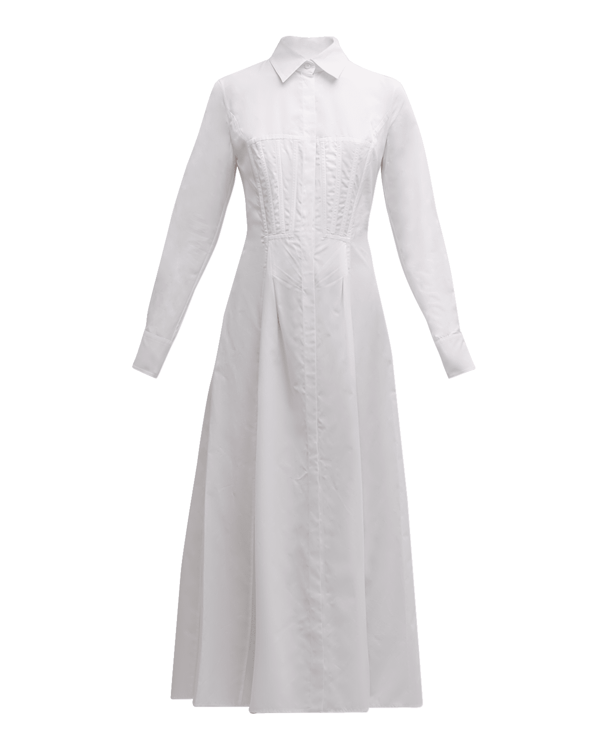 Gabriela Hearst Eugene Corset-Style Shirtdress