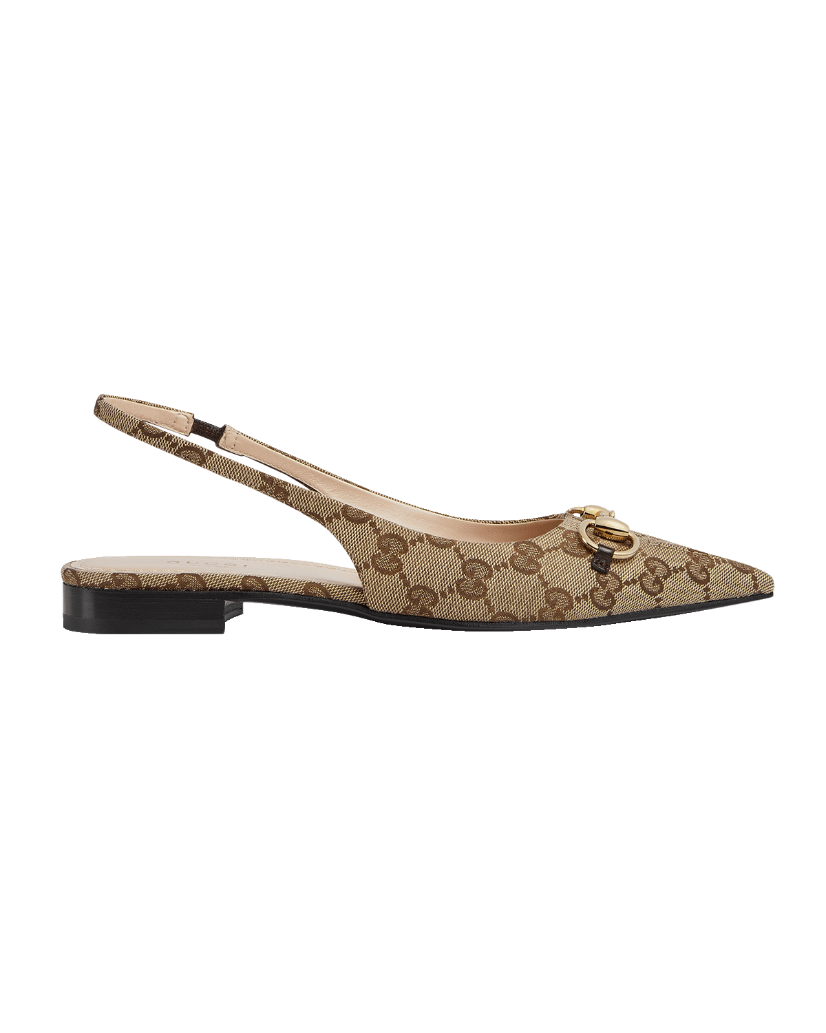 Gucci Erin GG Monogram Bit Slingback Flats