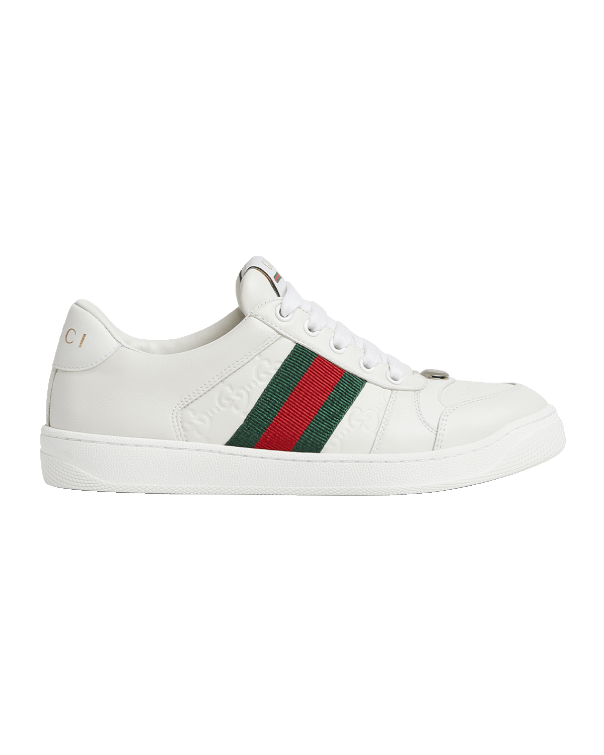 Gucci GG Embossed Leather Low-Top Sneakers