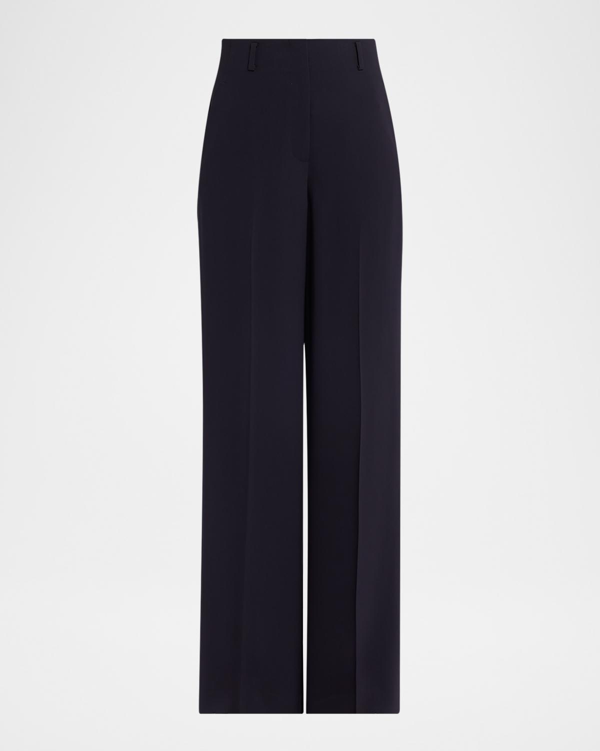 Thames Wide-Leg Crepe Pants