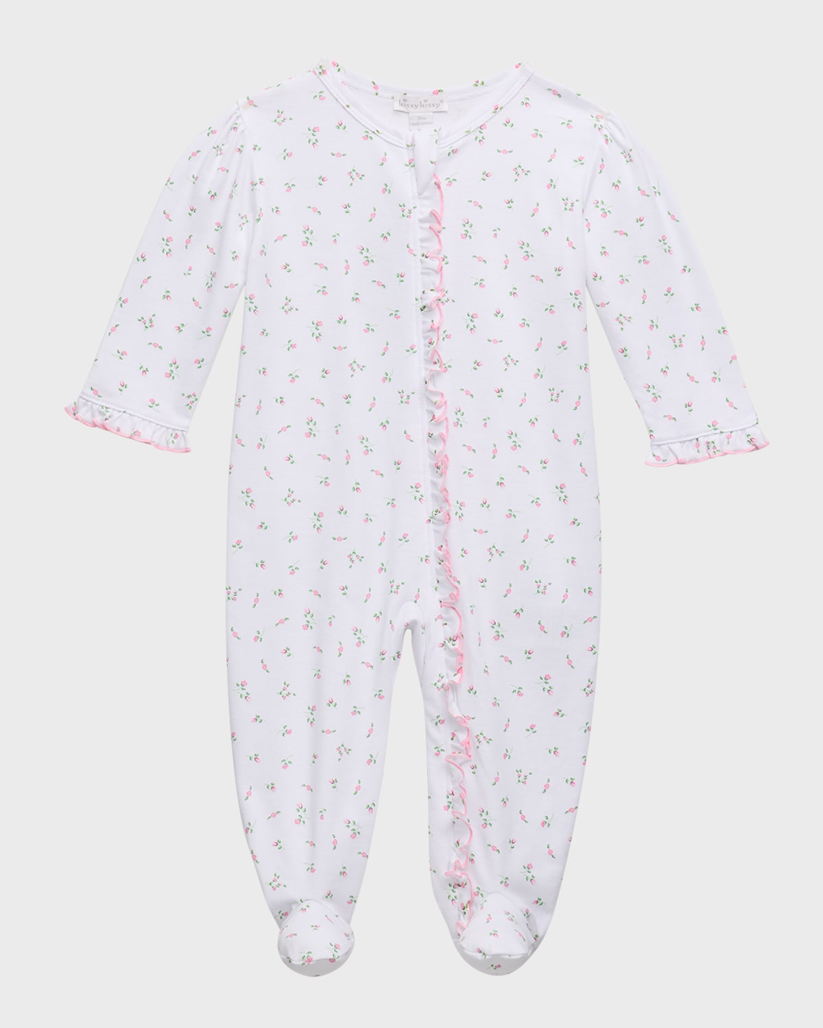 Kissy Kissy Girl's Garden Rose Footie, Size 3M-9M