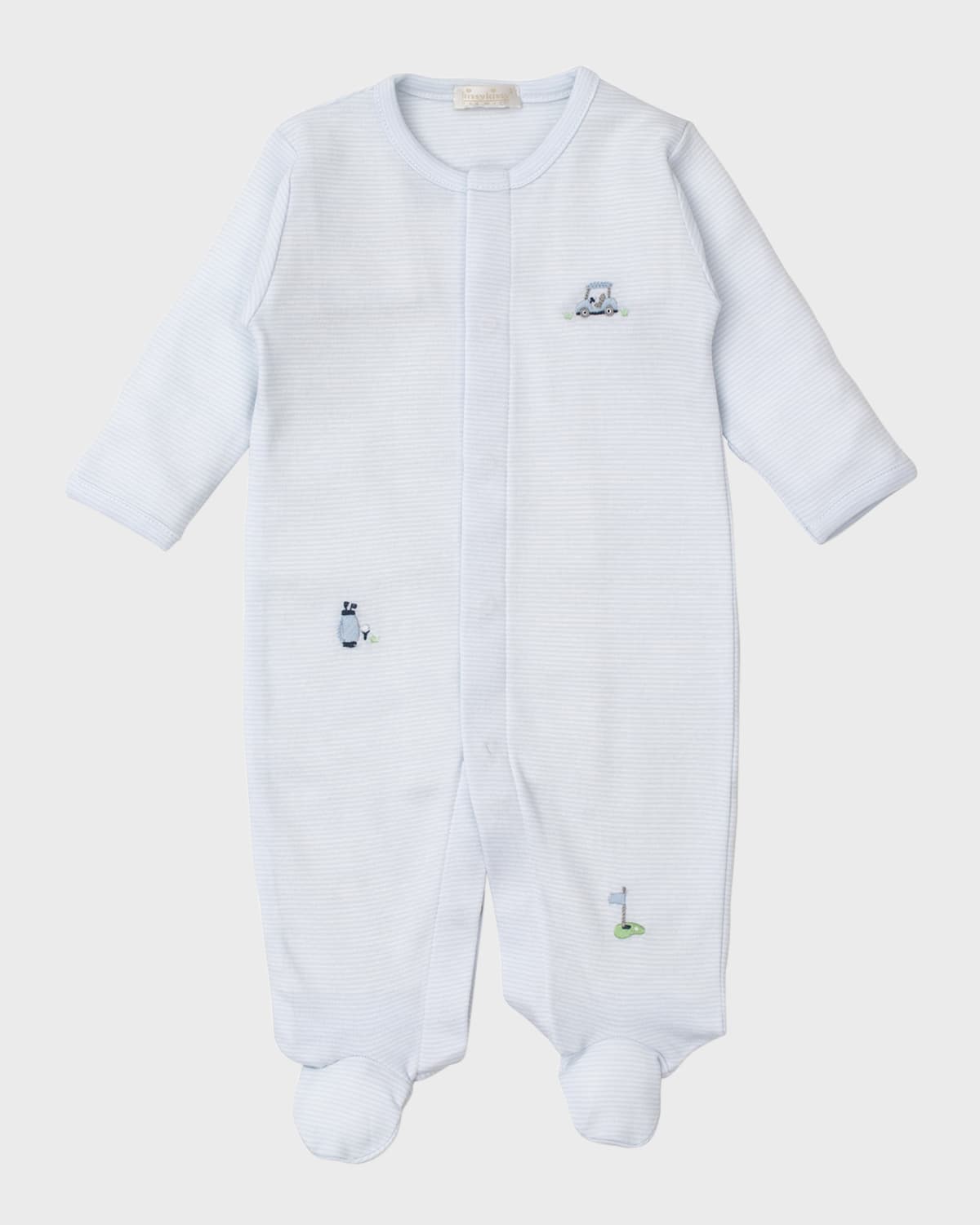Kissy Kissy Boy's Golf Club Hand Embroidered Footie, Size Newborn-9M