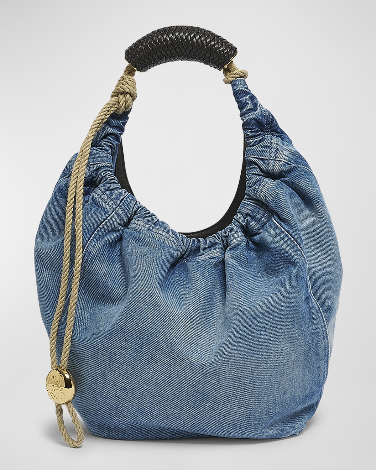 Loewe Squeeze Medium Denim Hobo Bag