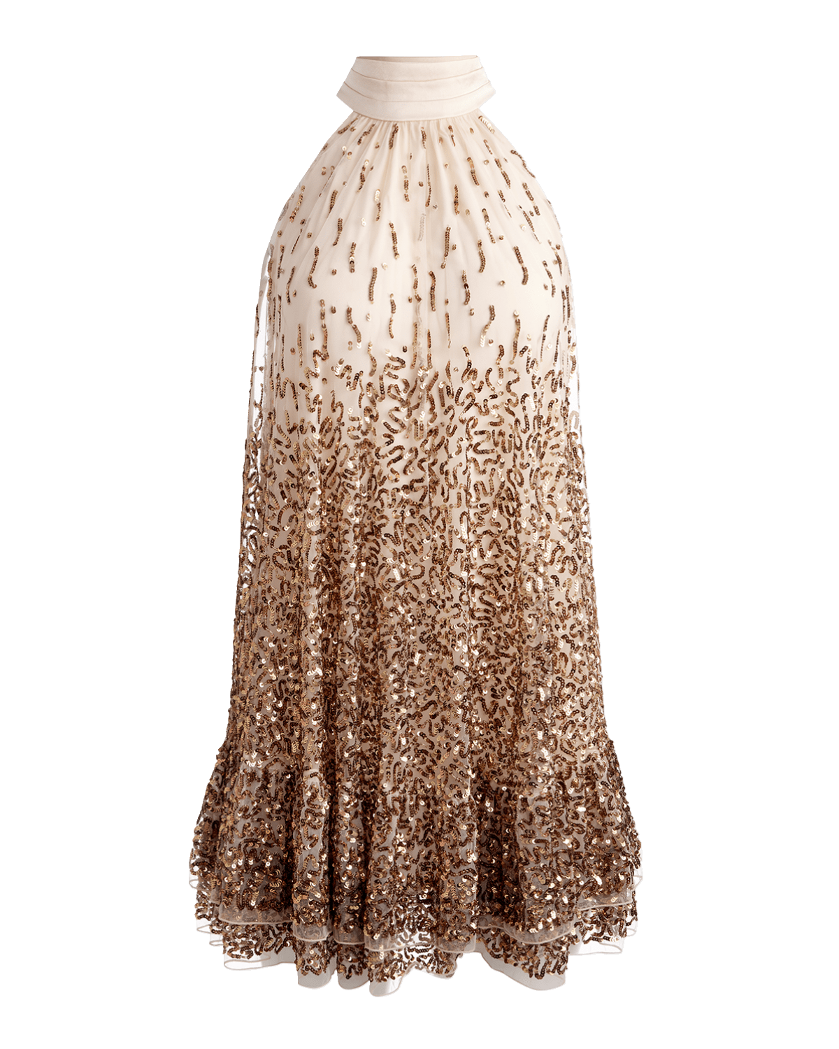Alice + Olivia Zenon Sequined Tulle Mini Dress