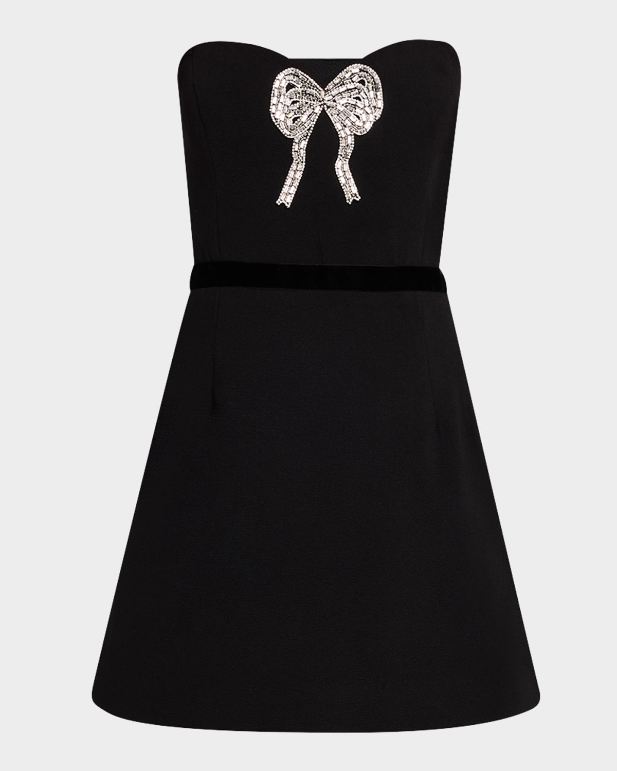 HELSI Excl Adriana Embellished Bow A-Line Mini Dress