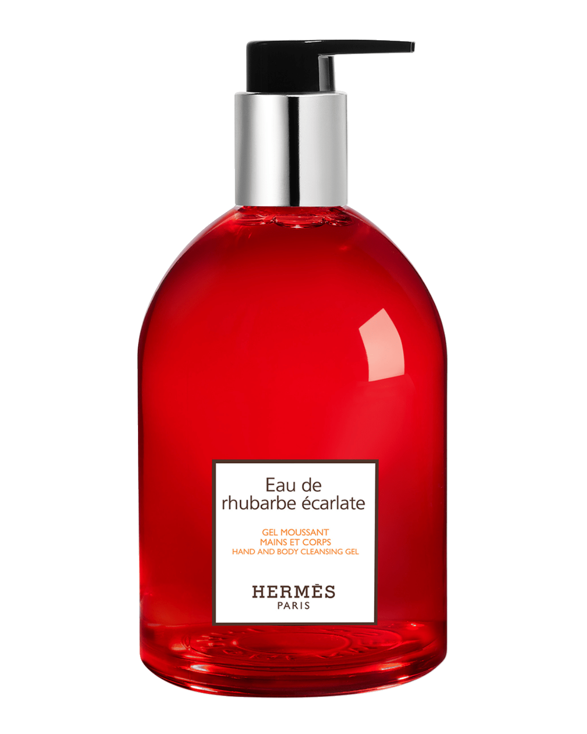 Hermes Eau de Rhubarbe Écarlate Hand and Body Cleansing Gel, 10.1 oz.