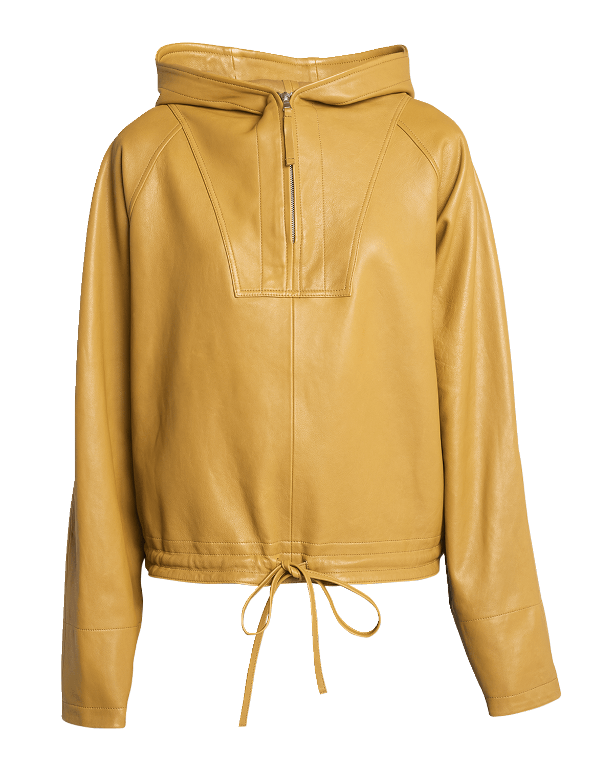 Co Hooded Leather Workwear Pullover