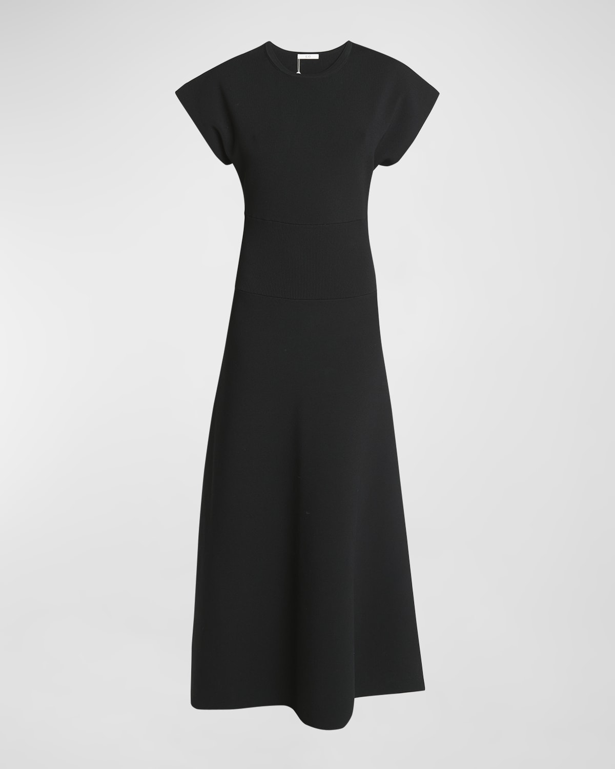 Co Ribbed Panel Sleeveless Maxi Dress