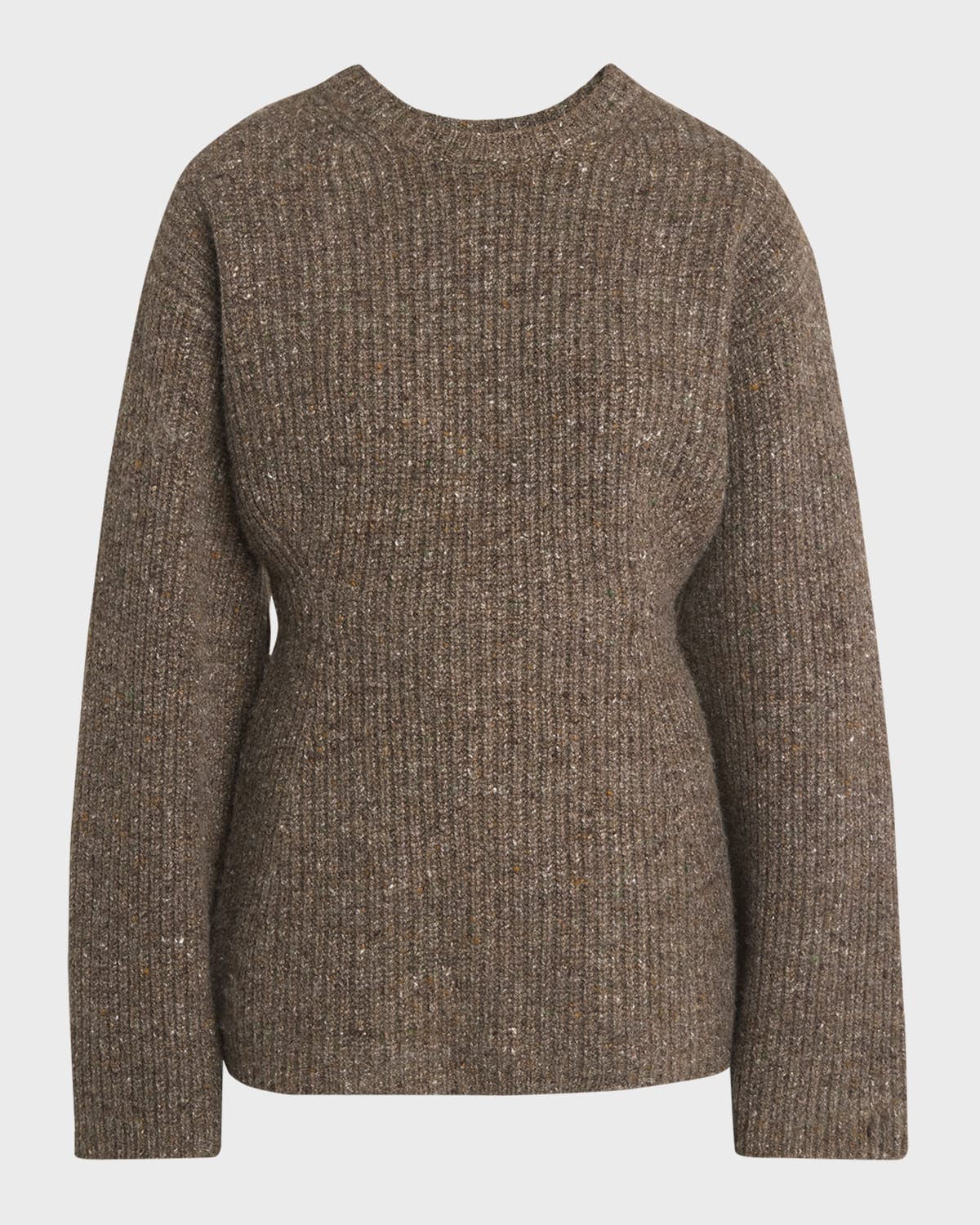Co Ribbed Wool-Cashmere Crewneck Sweater