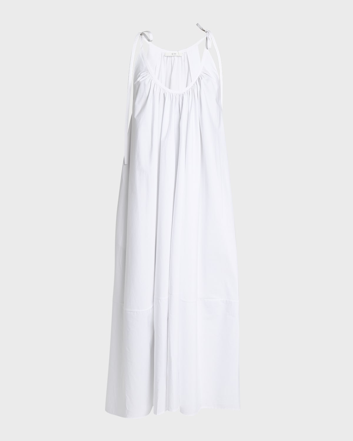 Co Sleeveless Gathered Maxi Shift Dress