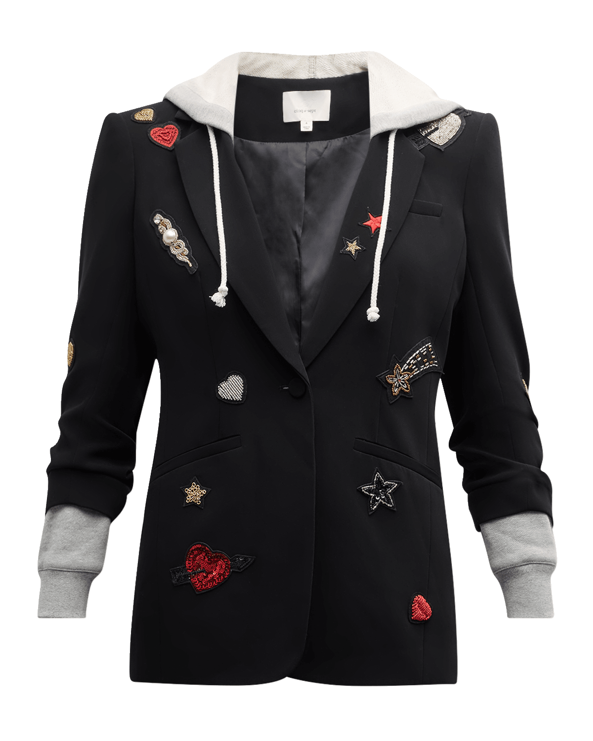 Cinq a Sept Khloe Embroidered Hooded Combo Jacket