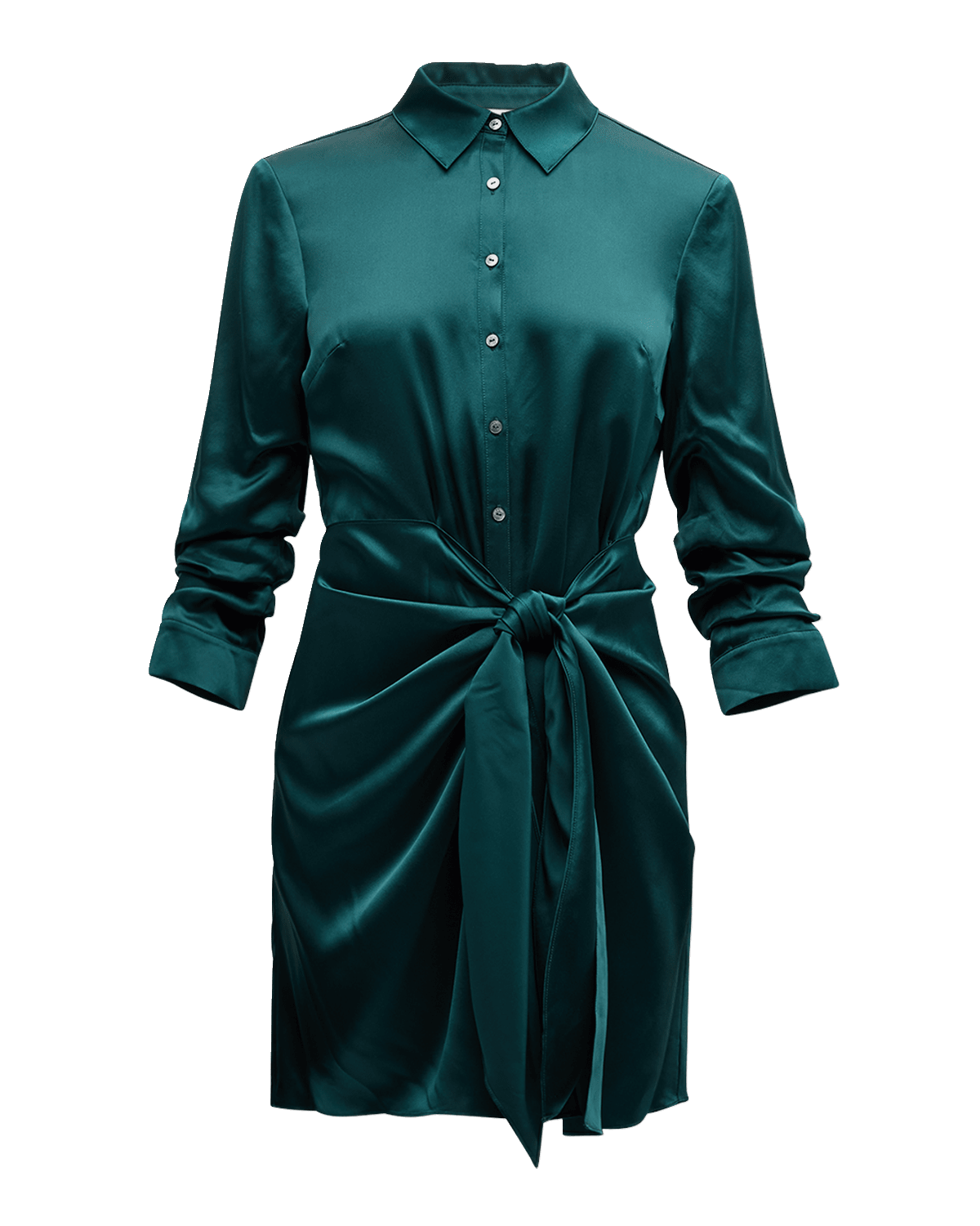 Cinq a Sept Jacey Tie-Waist Silk Mini Dress