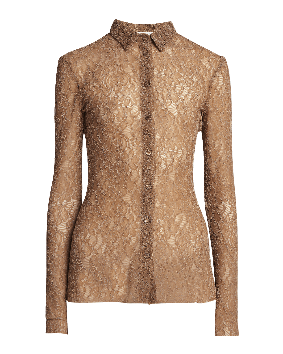Philosophy di Lorenzo Serafini Lace Long-Sleeve Button-Down Blouse