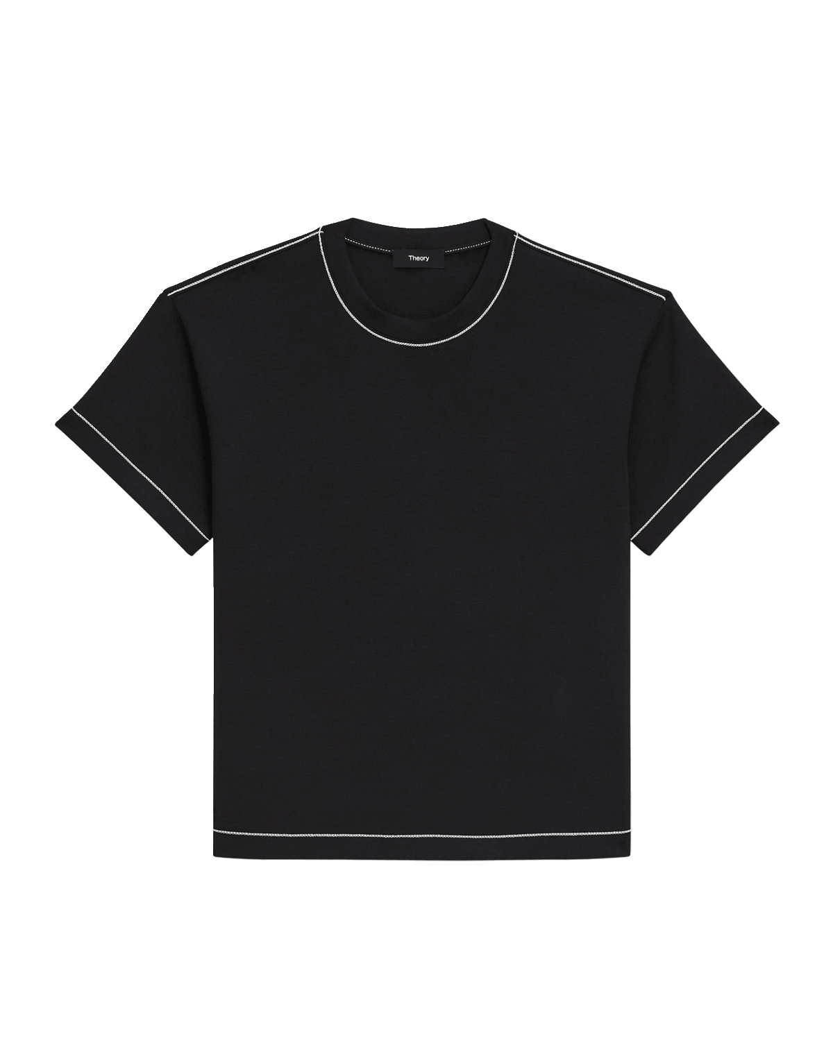Theory Short-Sleeve Stitched Supima® Cotton T-Shirt