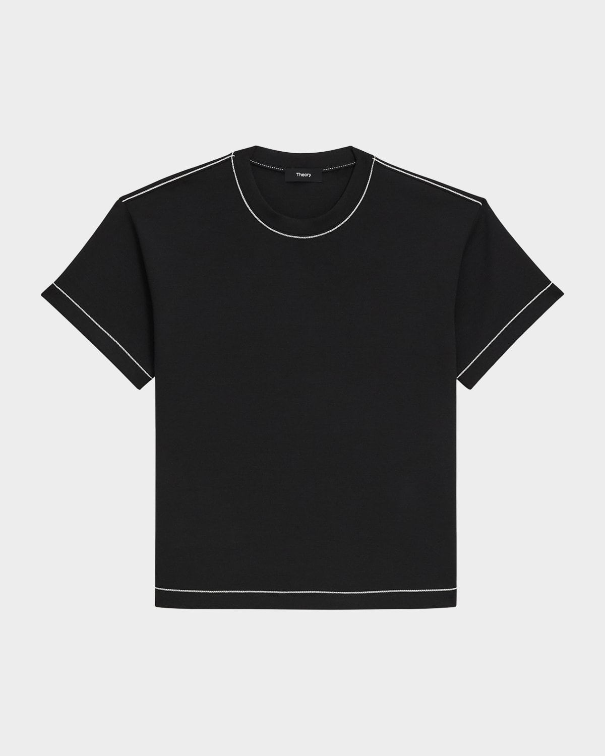 Theory Short-Sleeve Stitched Supima® Cotton T-Shirt