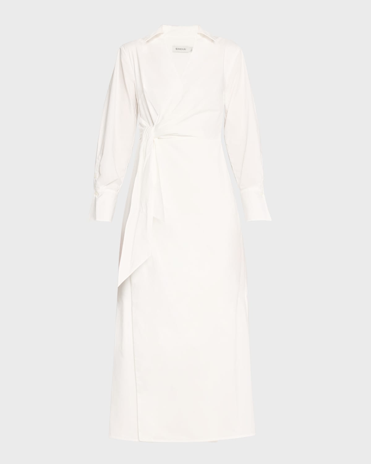 SIMKHAI Briar Draped Midi Wrap Dress