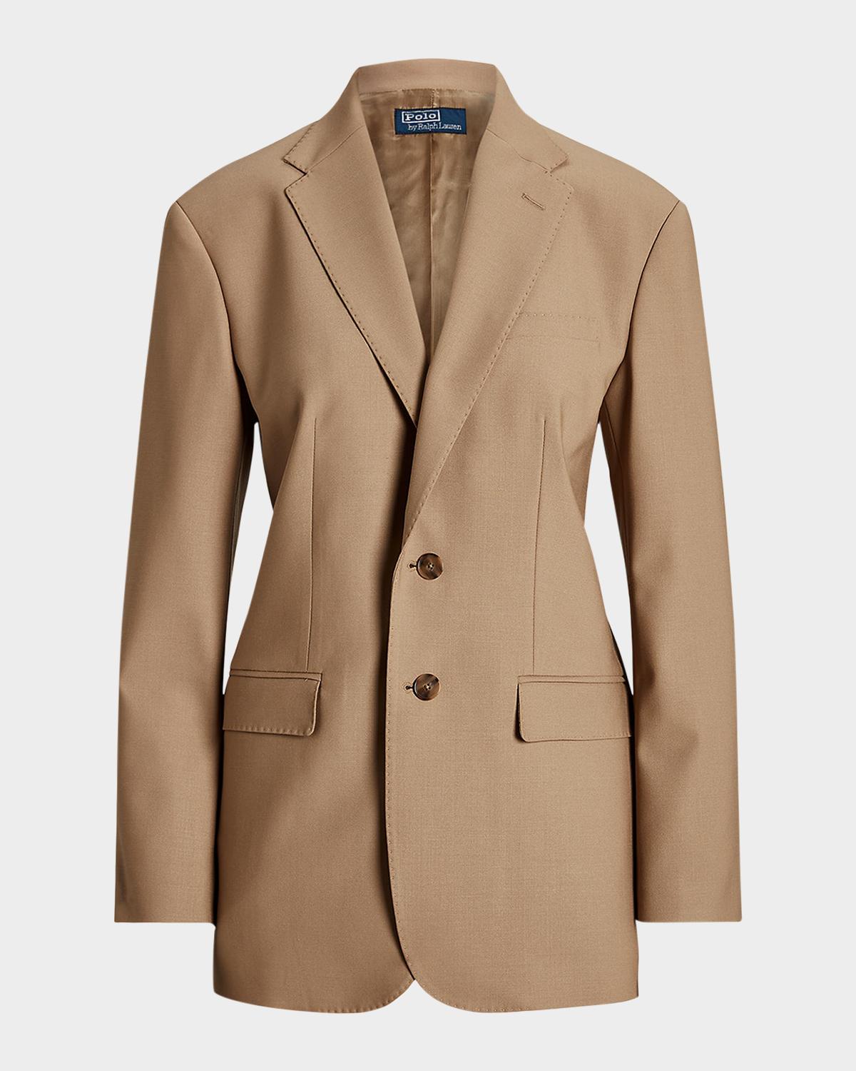 Stretch Wool-Blend Blazer