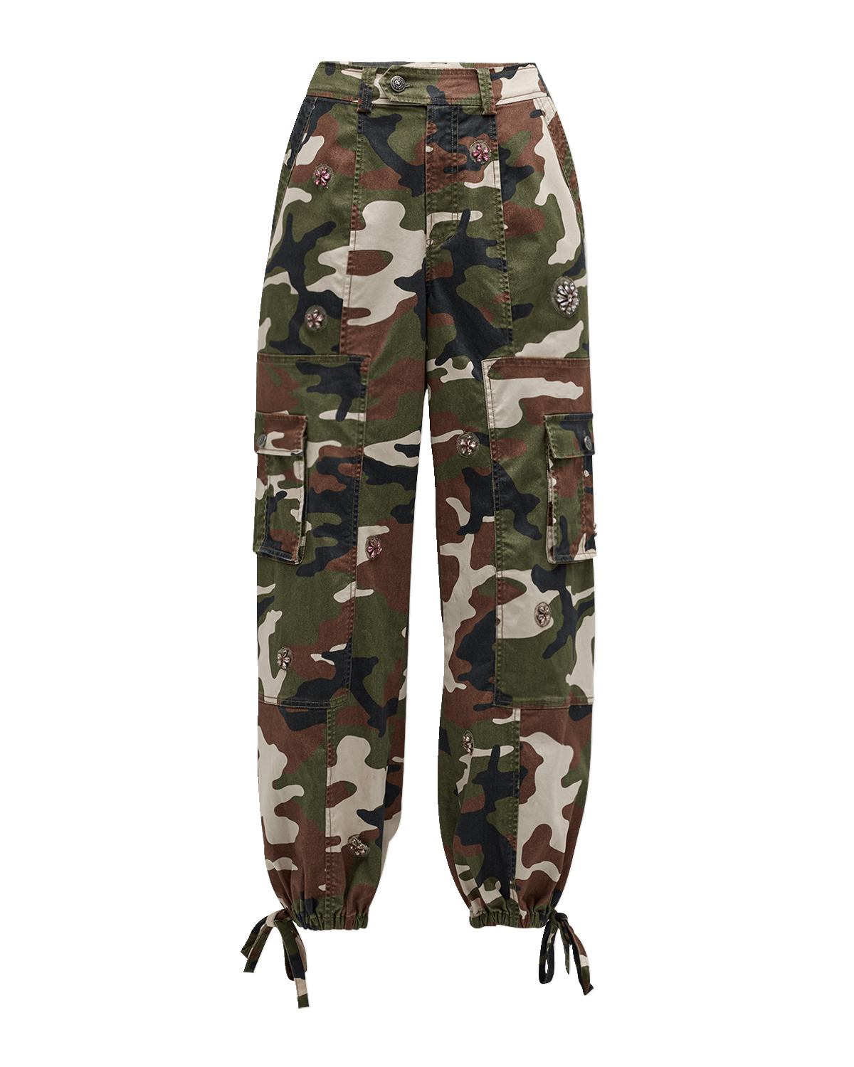 Cinq a Sept Love Camo Zola Embellished Twill Pants