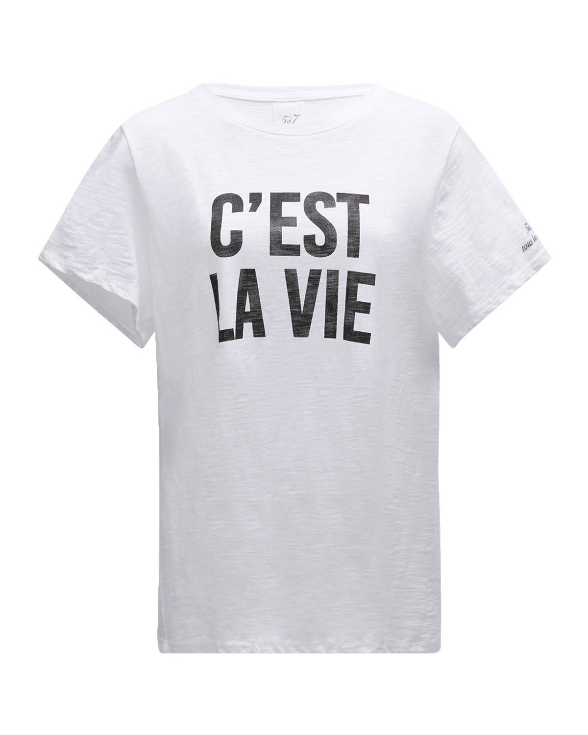 Cinq a Sept C'est La Vie Short-Sleeve Cotton T-Shirt