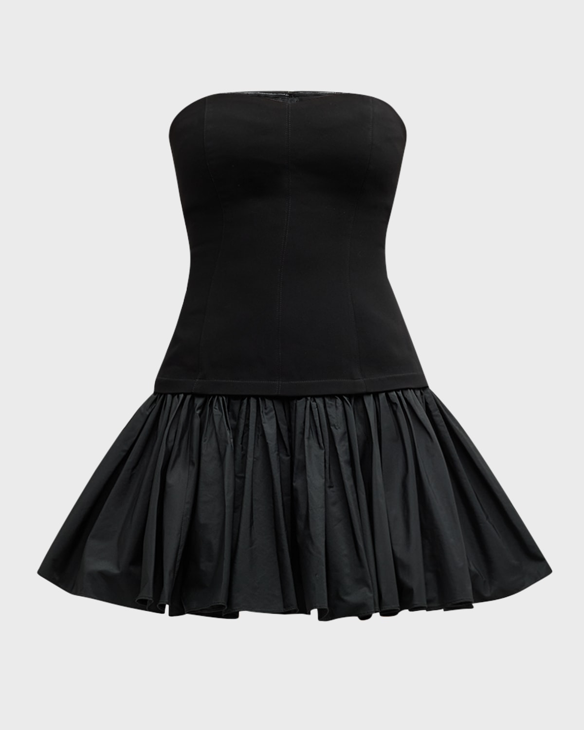 Cinq a Sept Amanda Strapless Sweetheart Fit & Flare Combo Mini Dress