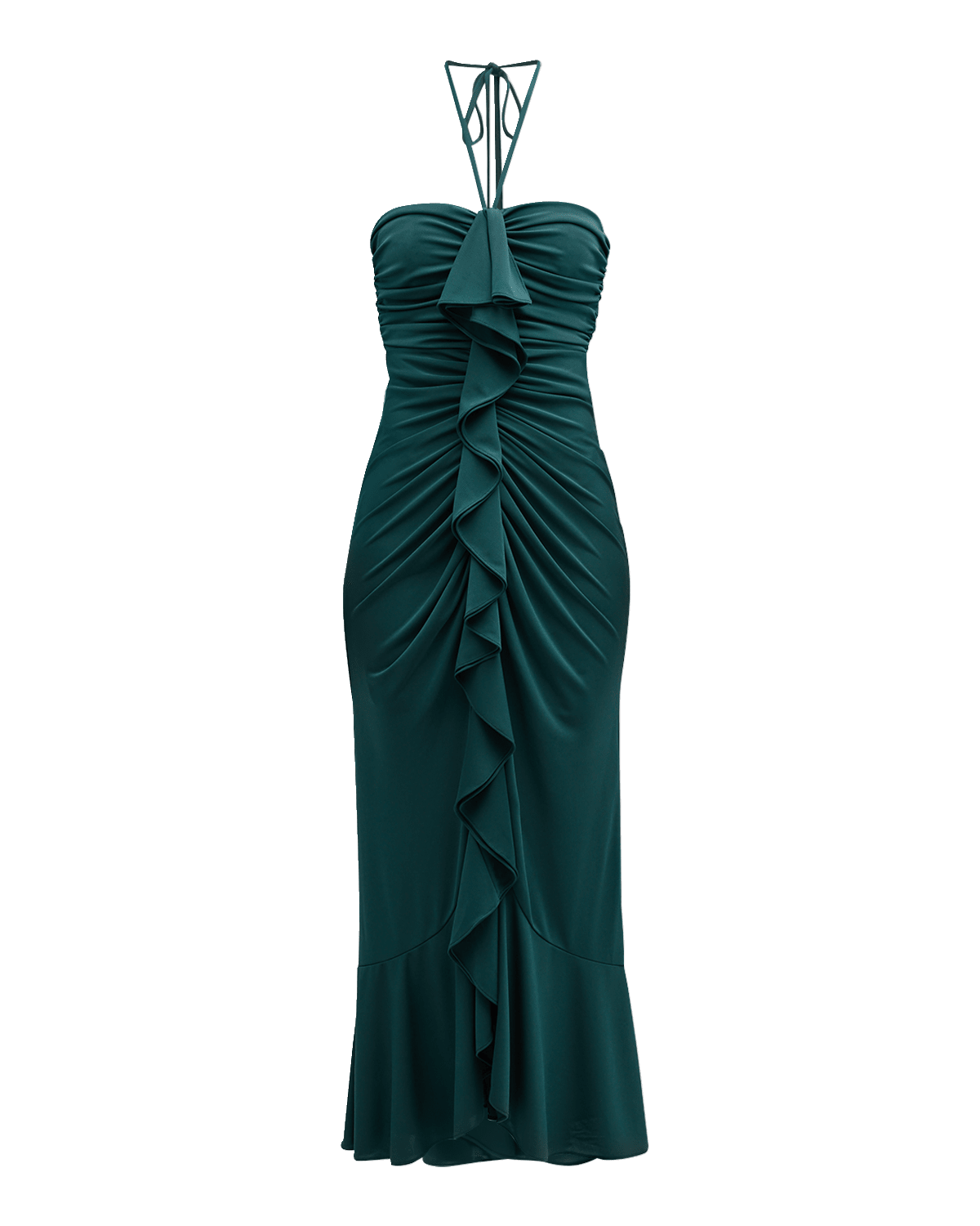 Cinq a Sept Eilis Ruffled Halter Midi Dress