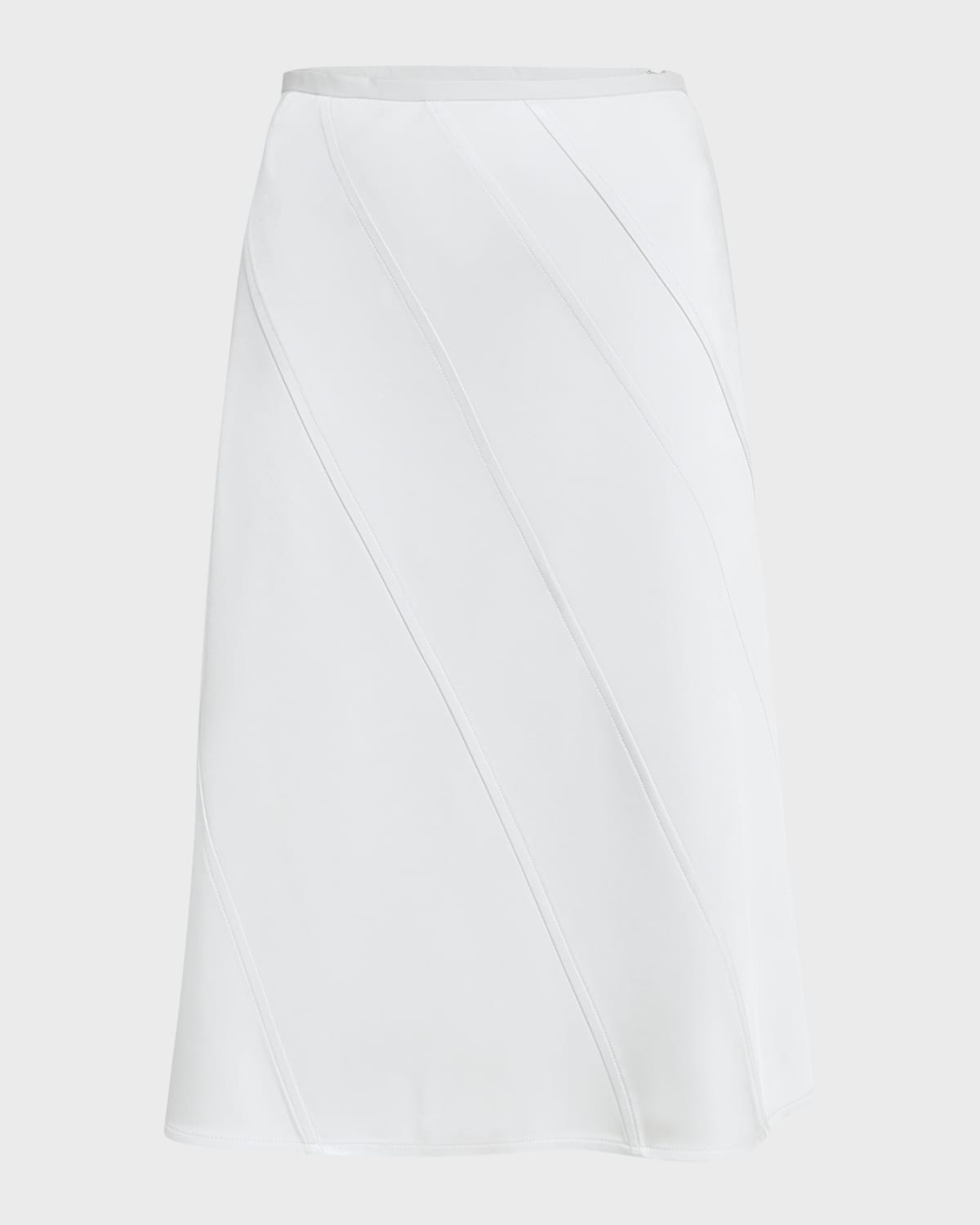 Jil Sander Diagonal Pintuck Midi A-Line Skirt
