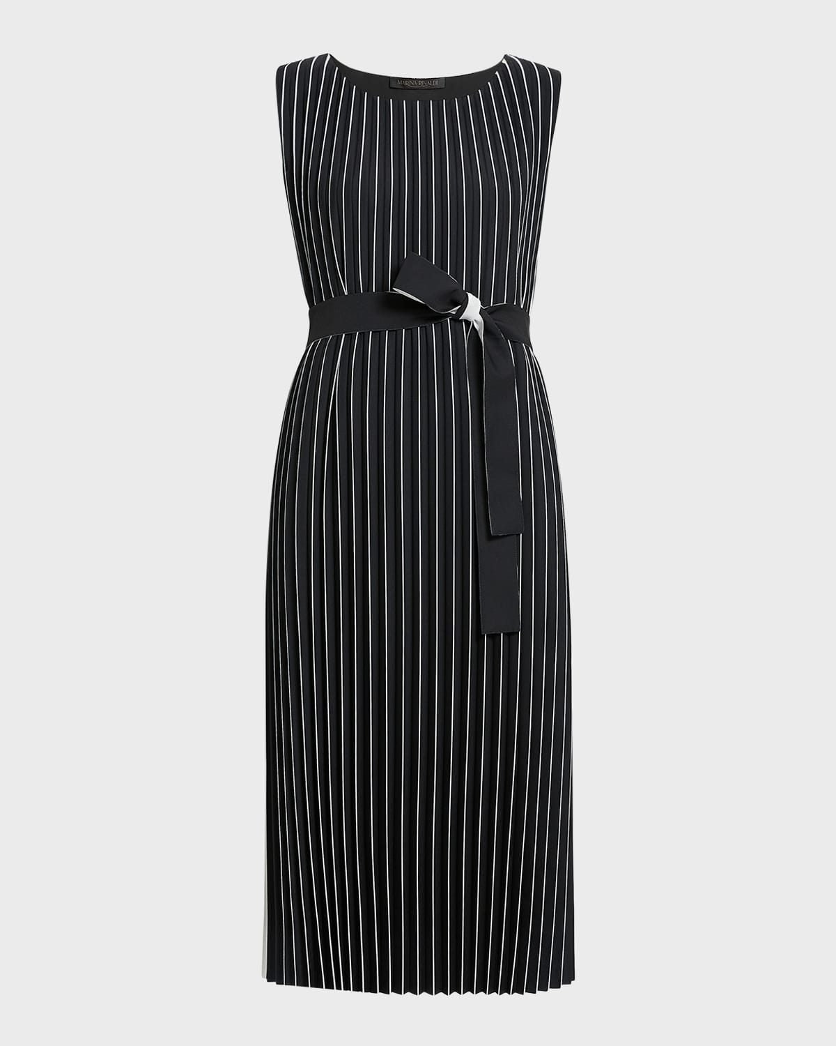 Marina Rinaldi Plus Size Zingaro Pleated Two-Tone Midi Dress