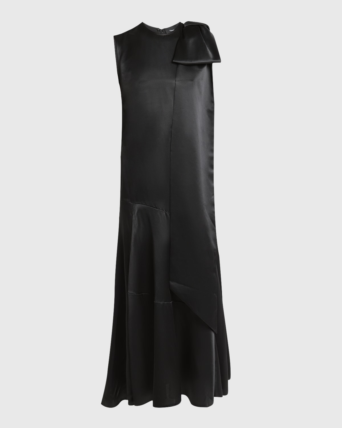 Simone Rocha Bow Sleeveless Bias-Cut Silk Midi Dress