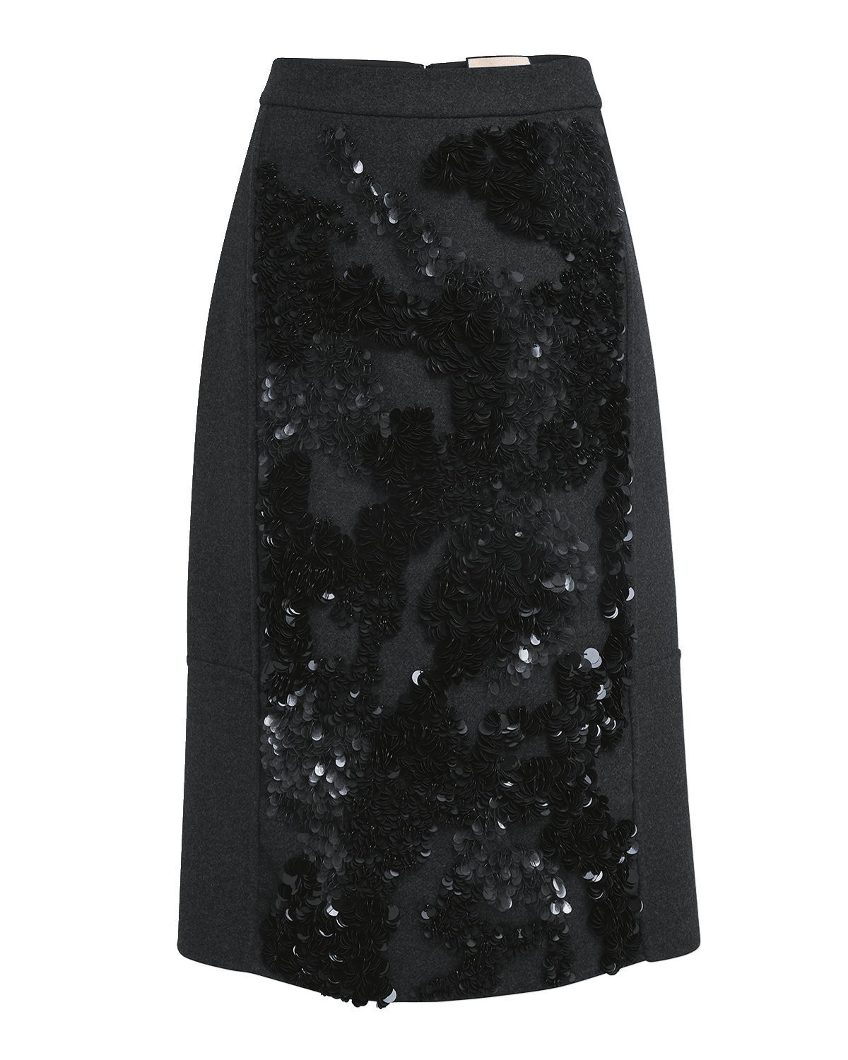 Plan C Wool-Blend Sequin Midi Skirt