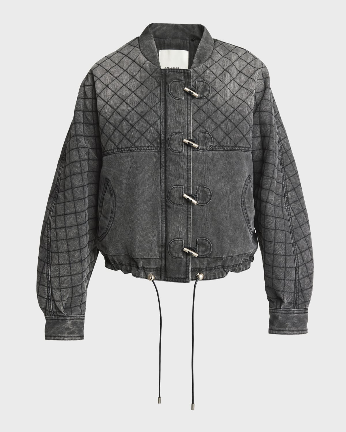 Isabel Marant Celiany Quilted Denim Bomber Jacket