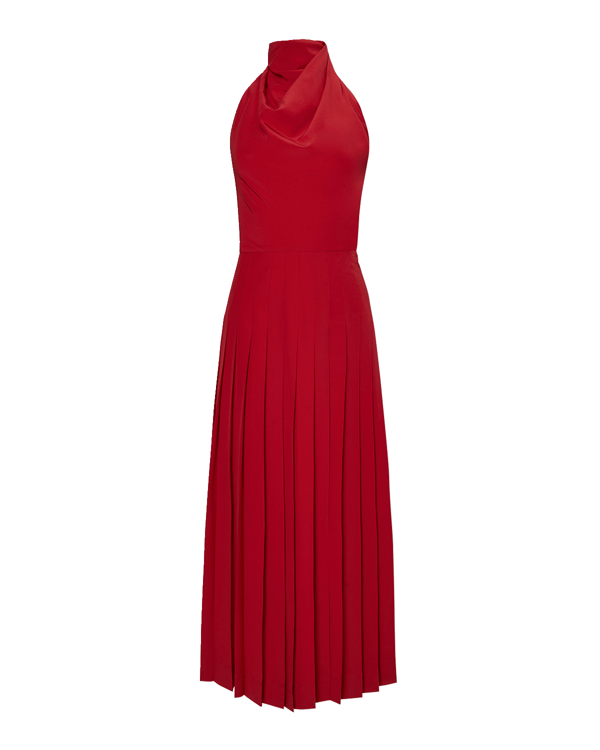 Altuzarra Nathalie Turtleneck Sleeveless Pleated Maxi Dress