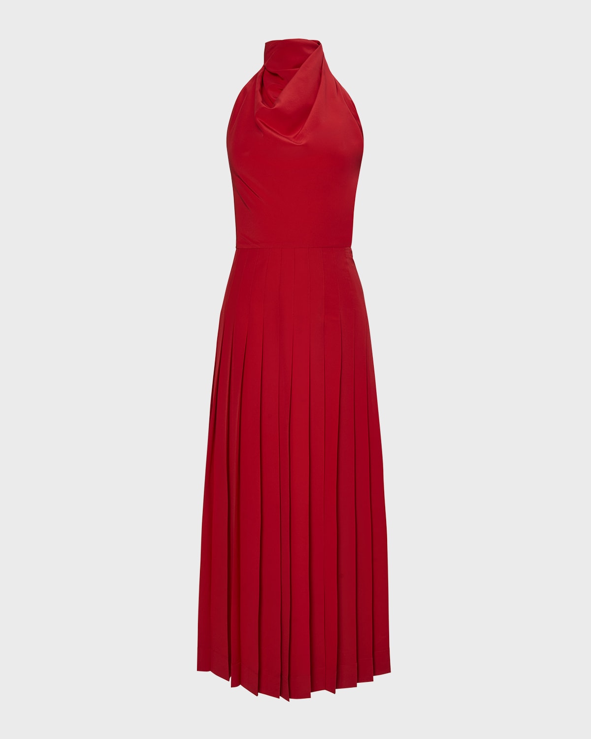 Altuzarra Nathalie Turtleneck Sleeveless Pleated Maxi Dress