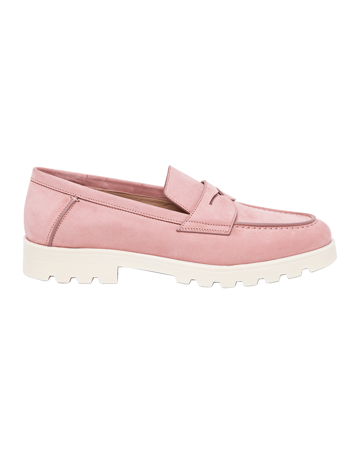 Santoni Suede Sporty Penny Loafers