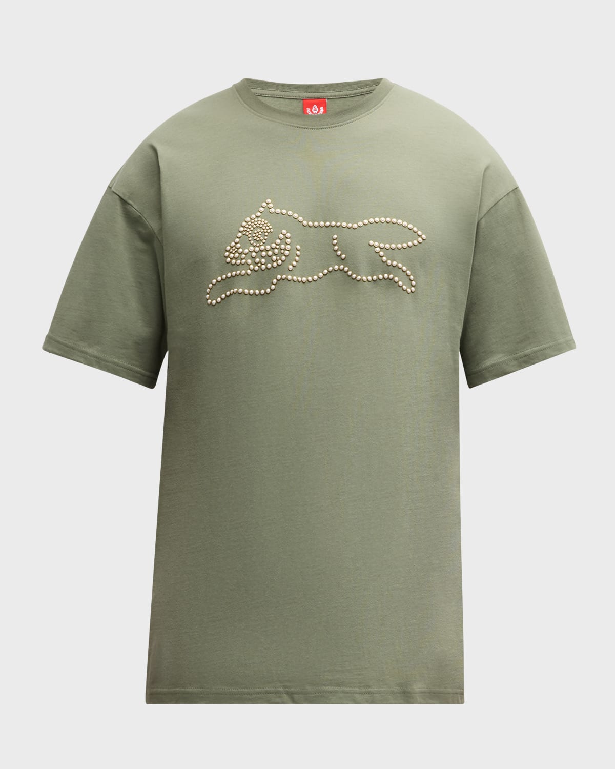 ICECREAM Men's Pearly Beaded Cotton T-Shirt