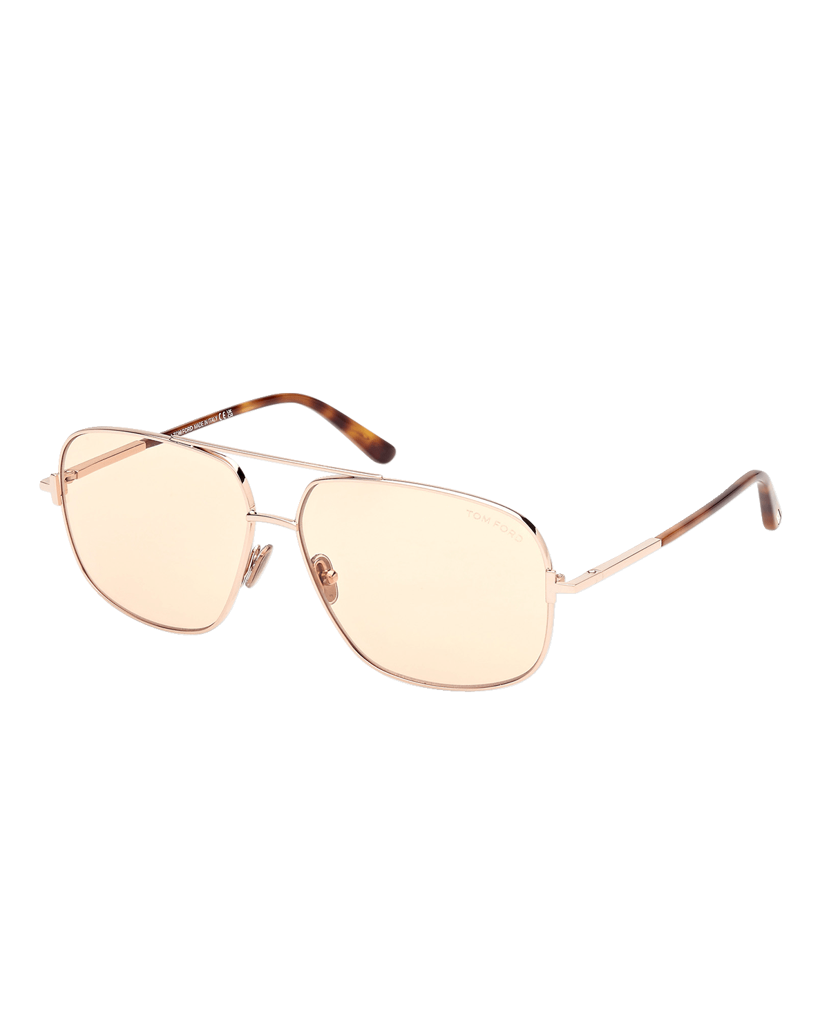 TOM FORD Tex Metal Aviator Sunglasses