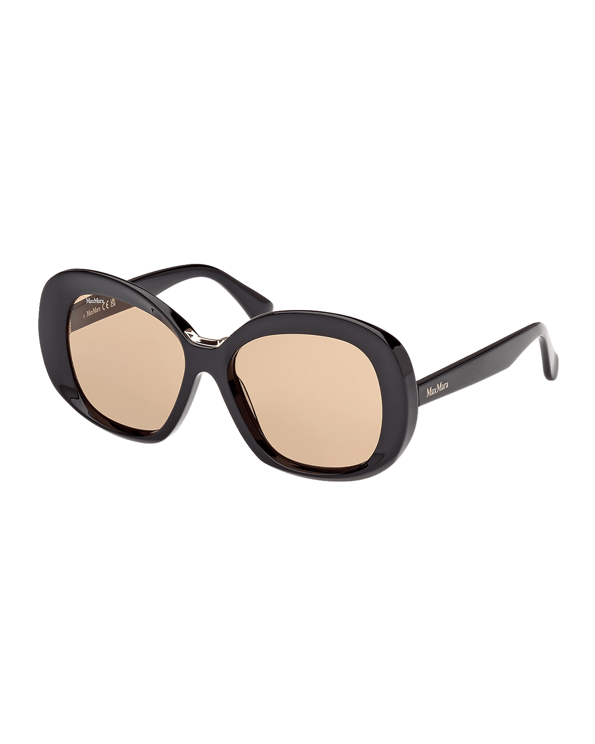 Max Mara Edna Beveled Acetate Butterfly Sunglasses