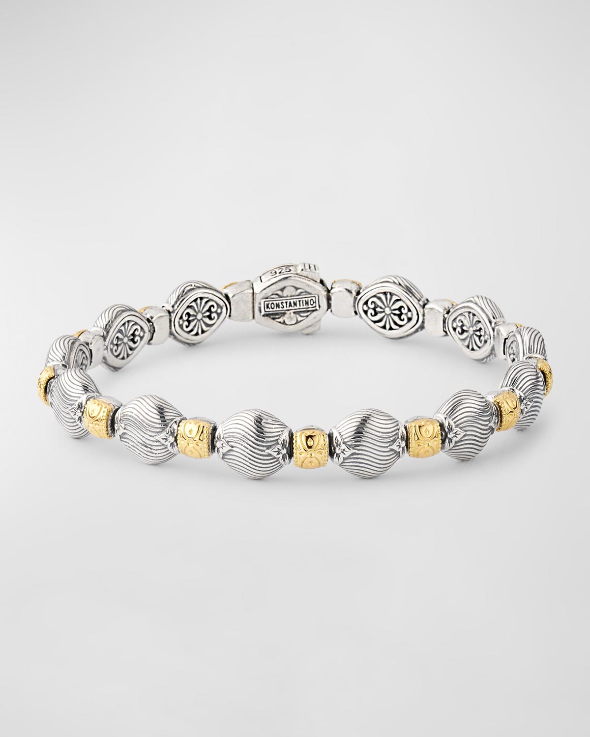 Sterling Silver and 18K Yellow Gold Bracelet
