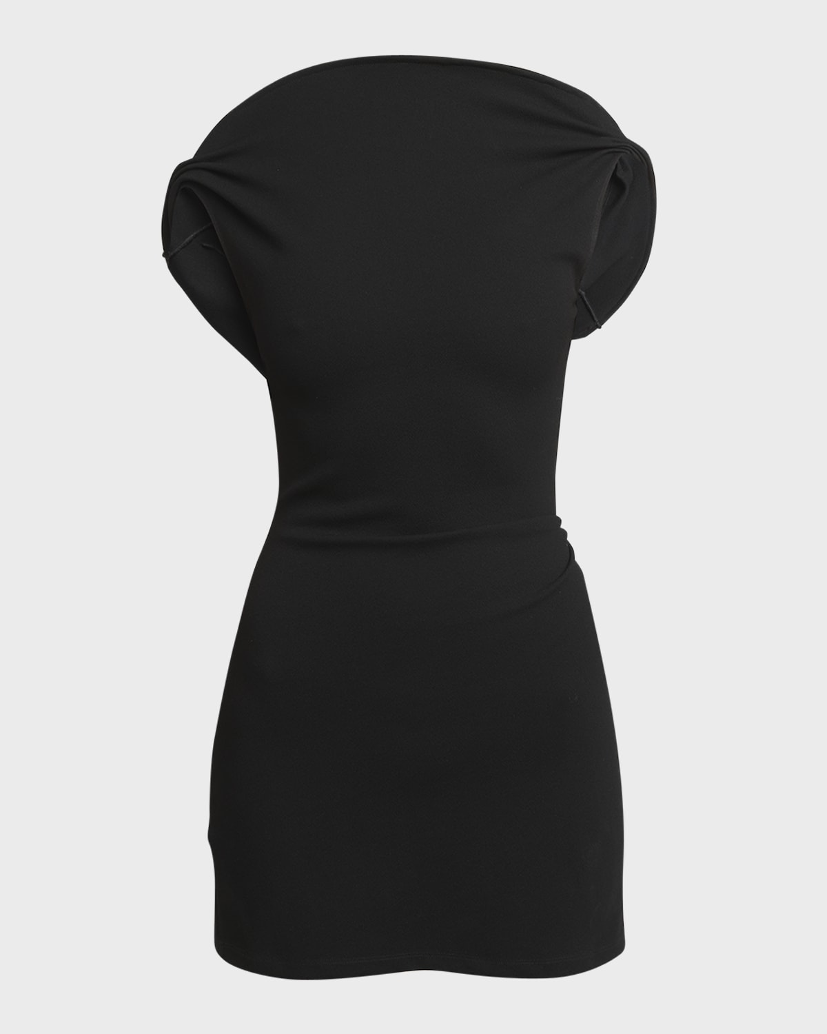 Jacquemus Bordo Structured-Neck Low-Back Mini Dress