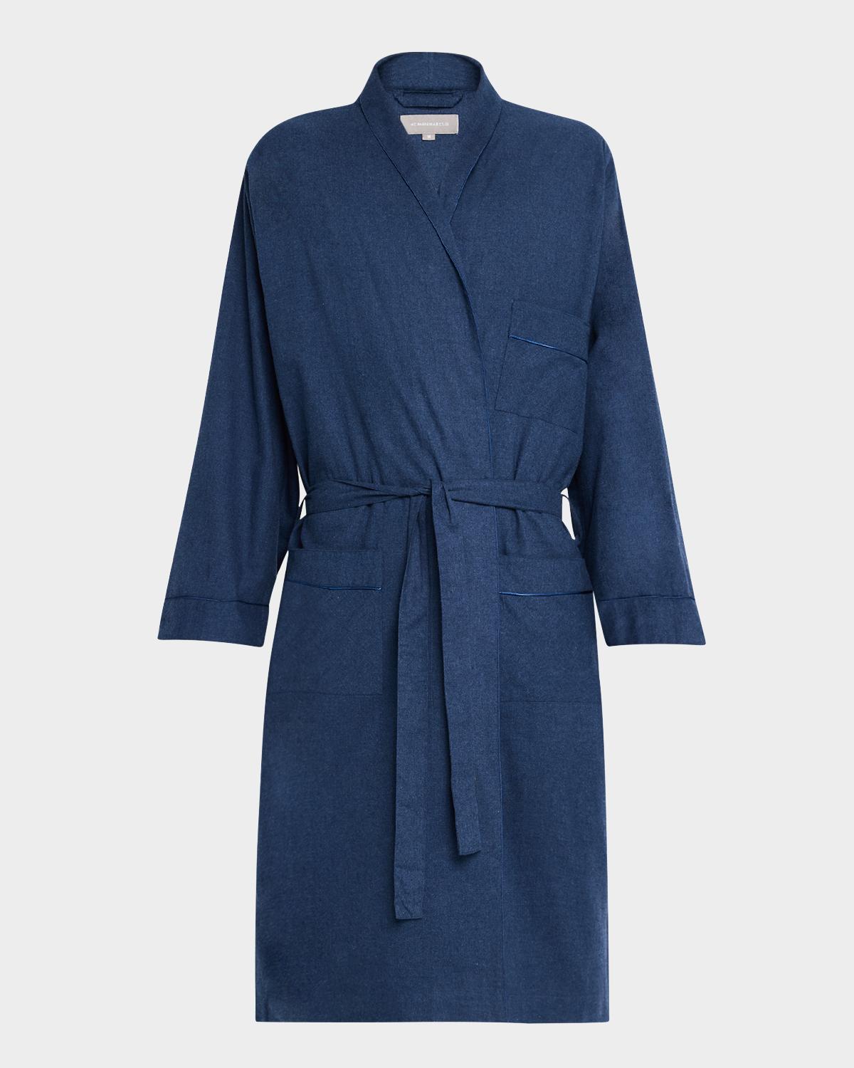 Neiman Marcus Men's Brushed Flannel Robe
