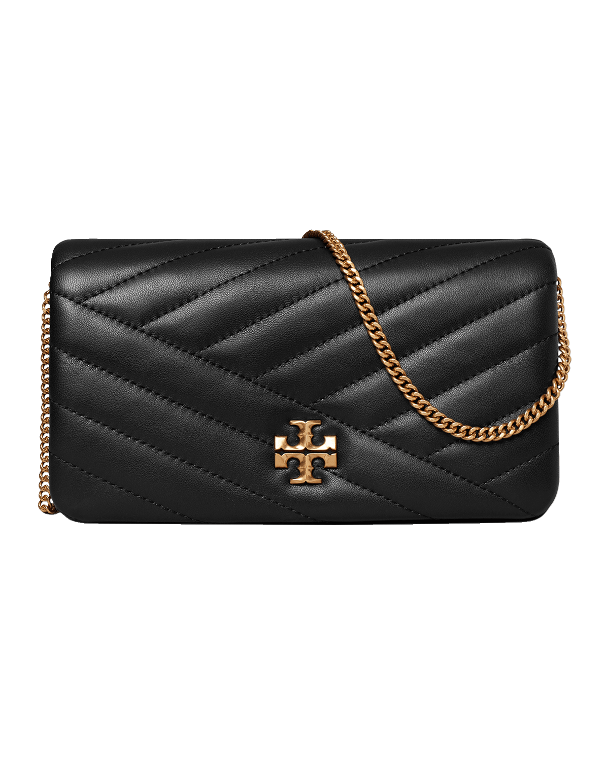Tory Burch Kira Chevron Leather Wallet on Chain