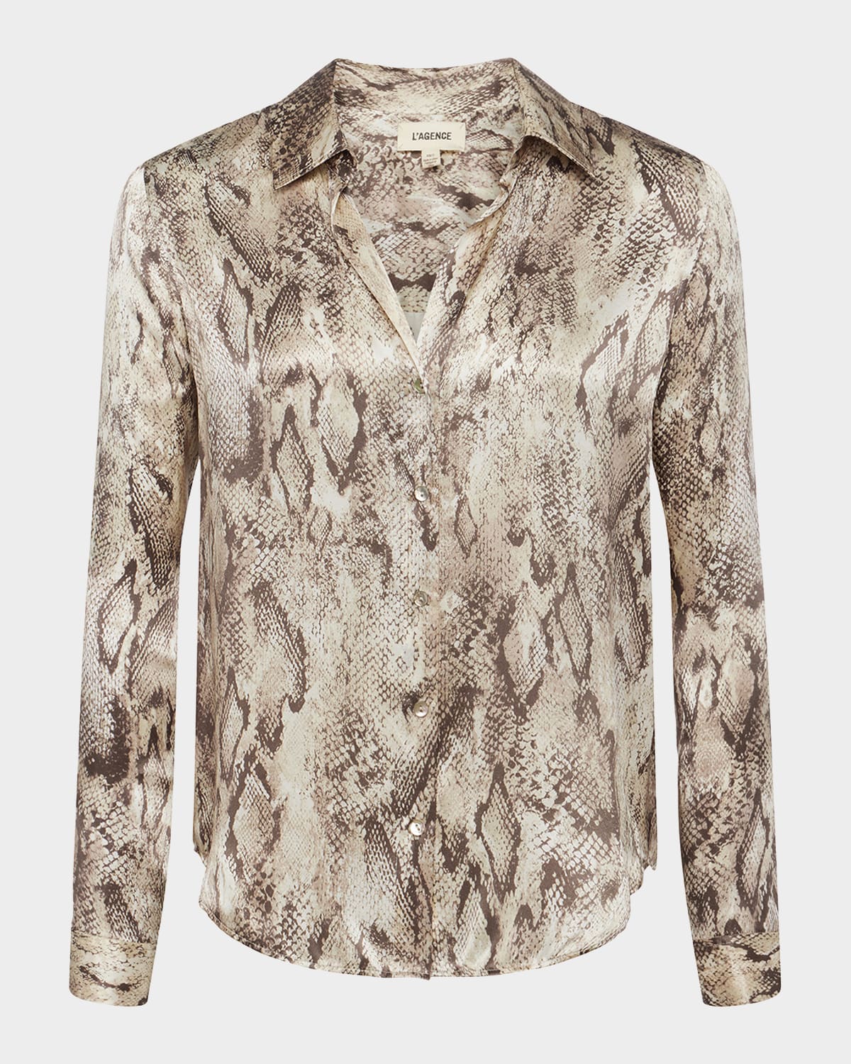 L'Agence Tyler Snake Silk Blouse