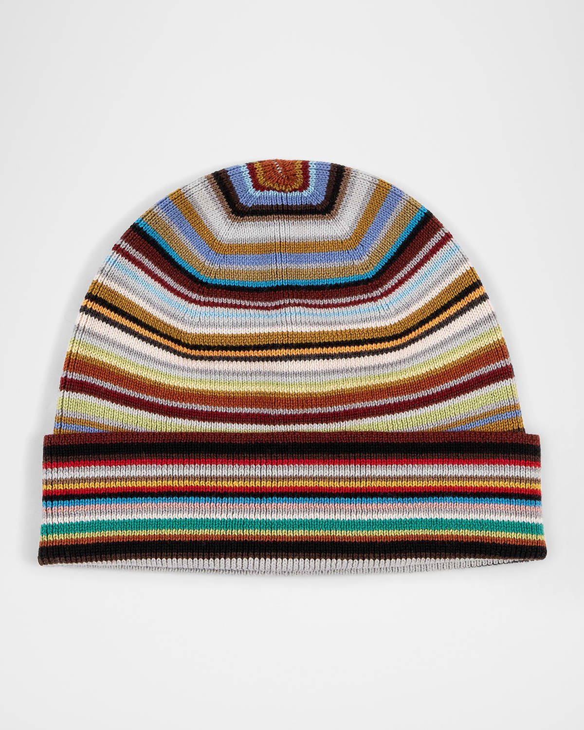 Paul Smith Men's Merino Wool Signature Stripe Beanie Hat - Men's Accessories