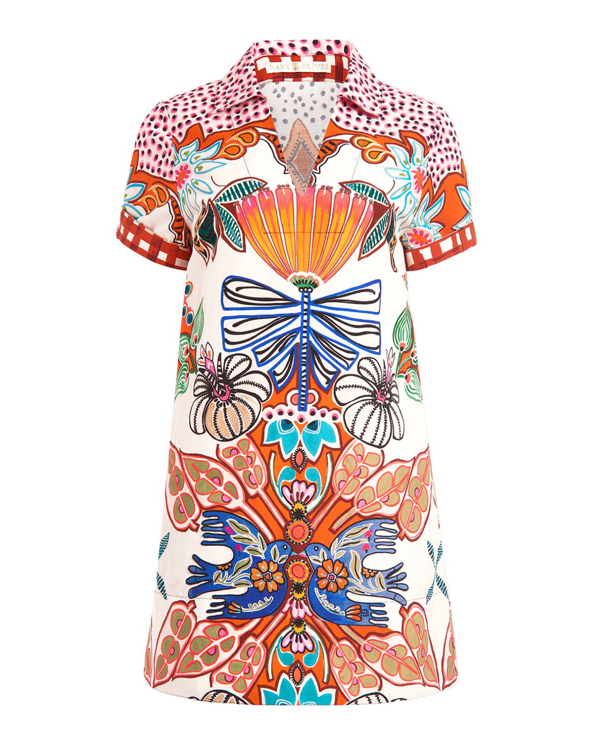 Marie Oliver Dede Floral-Print Mini Shirtdress