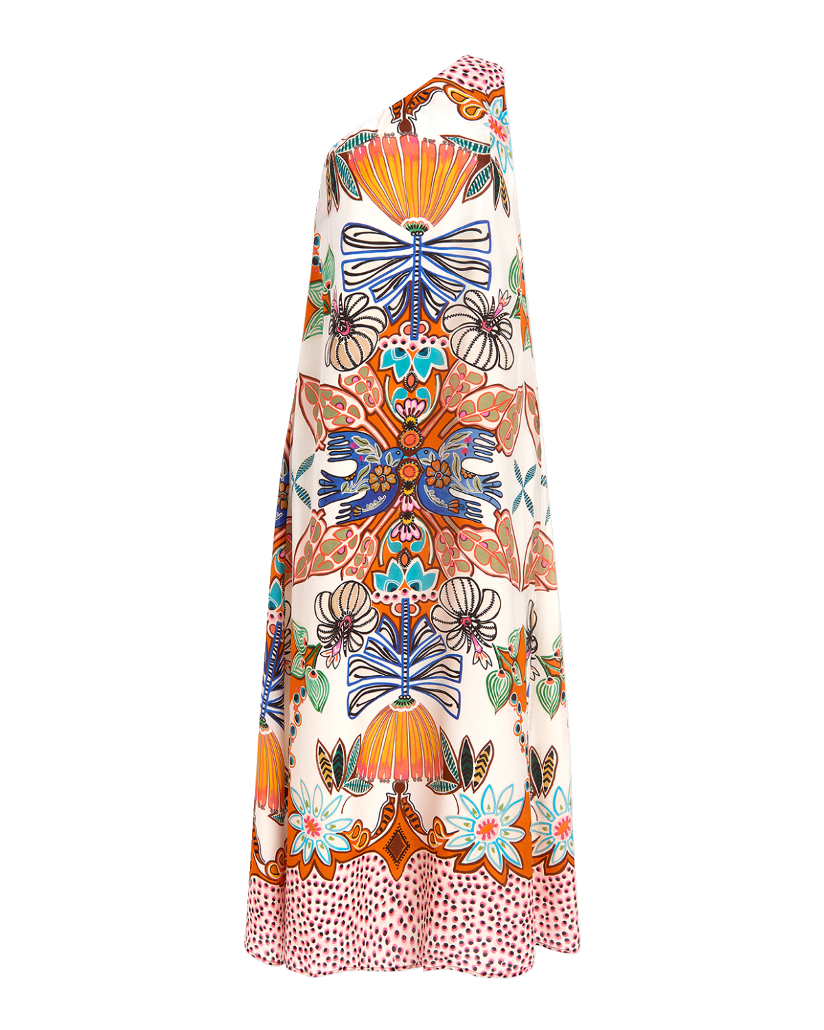 Marie Oliver Jae One-Shoulder Floral-Print Maxi Dress
