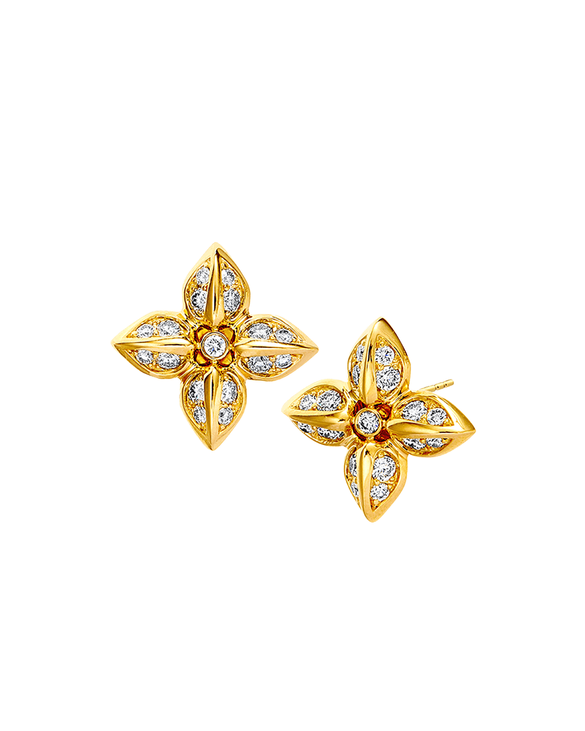 Syna Mogul 18k Gold Flower Stud Earrings